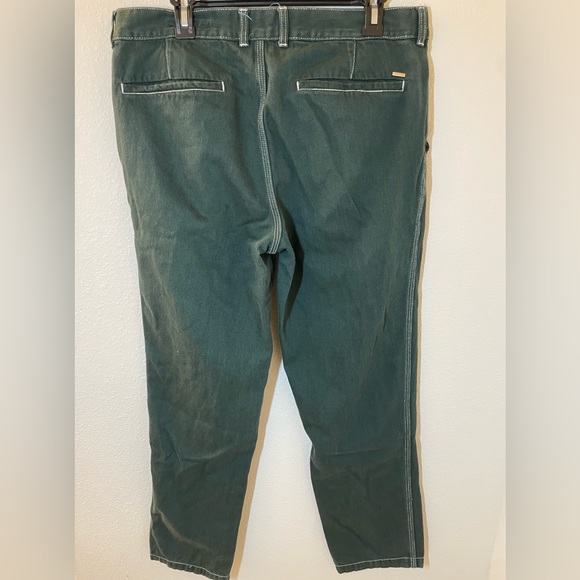 Pacsun Forest Green Slim Fit Non-Stretch Denim Jeans Men's Size 34x32 - Picture 2 of 6